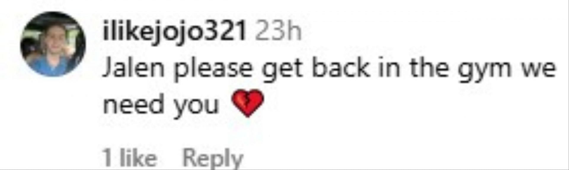 Fans react to Green's offseason post.